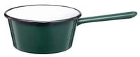 Rondel rondelek emaliowany gładki z rączką i wylewką 16 cm 1,0 l zielony