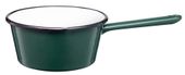 Rondel rondelek emaliowany gładki z rączką i wylewką 16 cm 1,0 l zielony