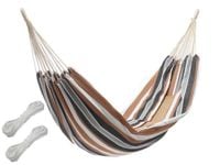 OGRODOWY HAMAK WYGODNY PRAKTYCZNY HUŚTAWKA WAKACJE WISZĄCY JASNY BUJAK