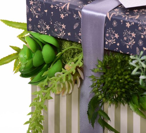 Flower box sukulenty prezent na Arena.pl