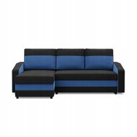 KANAPA NAROŻNIK ORION CZARNY NIEBIESKI ATRAMENT Rozkładana BONELL