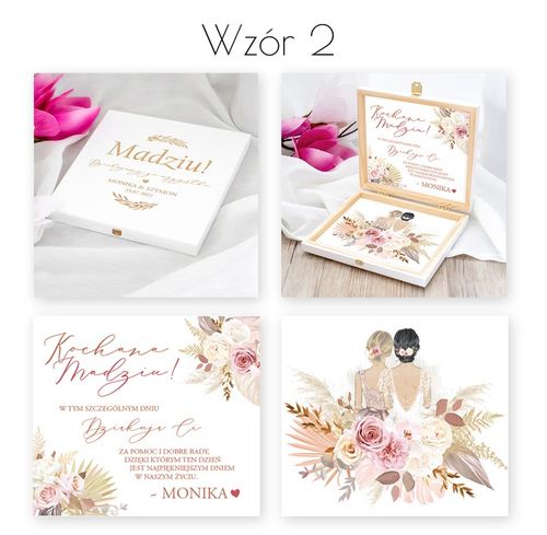 PODZIĘKOWANIA DLA ŚWIADKÓW W PUDEŁKU GRAWEROWANY PREZENT DLA ŚWIADKOWEJ na Arena.pl