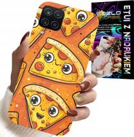 ETUI DO SAMSUNG GALAXY A22 5G - SŁODKIE UŚMIECHNIĘTE PIZZE CASE + SZKŁO