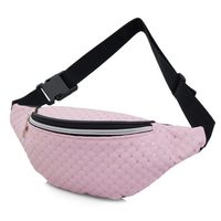 VERSOLI nerka saszetka biodrówka damska pikowana cekiny N114 różowa