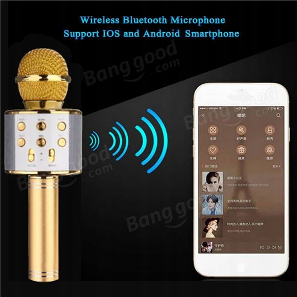 Bezprzewodowy mikrofon karaoke WS858 5 kolorow Wwa zdjęcie 15