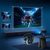 PROJEKTOR WIDEO LED 1080P SESENO WIFI BT KINO DOMOWE 150 CALI RZUTNIK