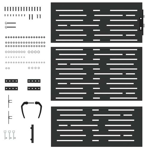 Brama ogrodowa, Bramka ogrodowa 85x100 cm z cortenu w kwadratowym designie na Arena.pl