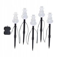 BAŁWANY LED NA SŁUPKACH OZDOBA BALKON OGÓRD BATERIE