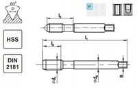 FWP Gwintownik M33x1,5 Produkt Polski HSS