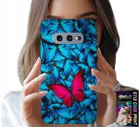 ETUI DO SAMSUNG GALAXY S10E - NIEBIESKIE MOTYLKI, MOTYL, KOBIECE WZORY