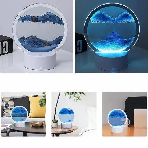 SZKŁO 3D MALOWANIE PIASKIEM KLEPSYDRA OBRÓT O 360° ŚCIEMNIANIE DOTYKOWE zdjęcie 15