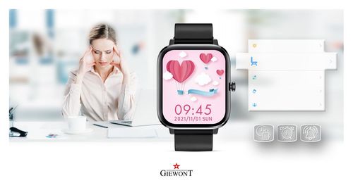 smartwatch giewont czarny gw230-2 na Arena.pl