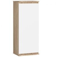 Szafka wisząca, witryna, LORA, 40x30x99, dąb sonoma, biel, mat | TYLETEGOTU