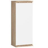 Szafka wisząca, witryna, LORA, 40x30x99, dąb sonoma, biel, mat | TYLETEGOTU