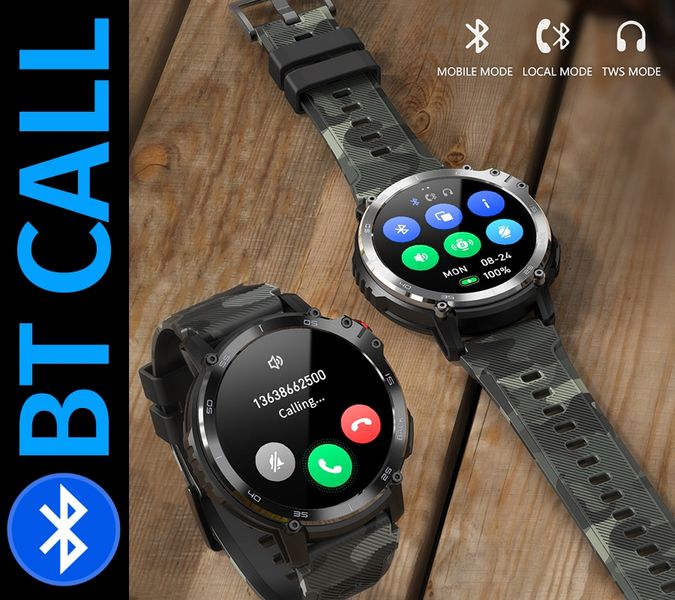 smartwatch męski rubicon rncf08 black/moro smarub232 zdjęcie 15