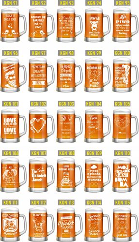 duży szklany KUFEL do Piwa PREZENT dla męża chłopaka taty z grawerem na Arena.pl