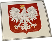 Godło Polski Herb Orzeł Biały Mała Naklejka 50X50 Na Telefon Rower