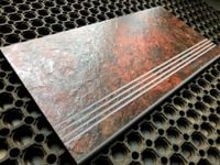 Płytka schodowa 30x60 stopnica INOX jak metal,rdzA