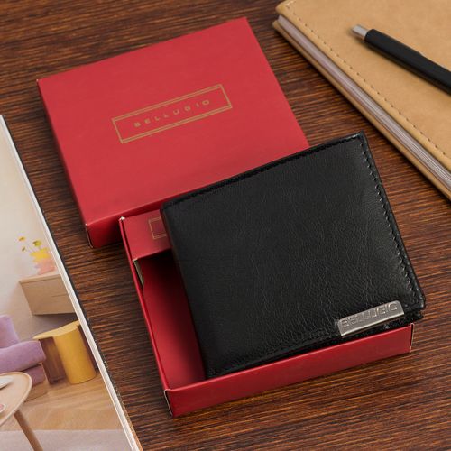 portfel męski ze skóry z rfid bellugio - czarny na Arena.pl