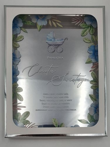 ramka lustro 19x25cm PAMIĄTKA CHRZTU ŚWIĘTEGO na Arena.pl