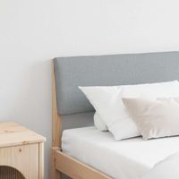 Tapicerowane wezgłowie Jasnoszary 200 cm Lite drewno sosnowe