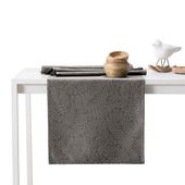 Zestaw obrus + bieżnik plamoodporny GAIA 115x250 + 35x250 kakaowy