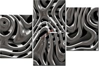 60CM 90 ZEGAR 3 ELEM ŻYWA ABSTRAKCJA ŚCIENNY