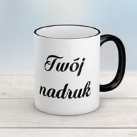 Kubek CLASSIC czarnym uszkiem z Twoim nadrukiem