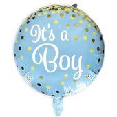 Balon foliowy It's a boy okrągły, 45 cm