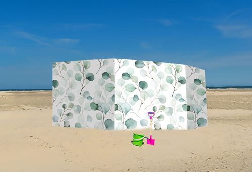 PARAWAN PLAŻOWY Akwarelowe listki z indywidualnym  napisem 4 PANELE 4.4 na Arena.pl