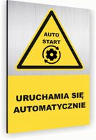 Tabliczka znak informacyjny 30x20 AUTOMATYCZNE URUCHAMIANIE Nierdzewna