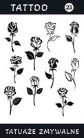 Tatuaże zmywalne Róże