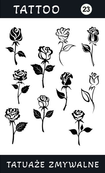 Tatuaże zmywalne Róże zdjęcie 1