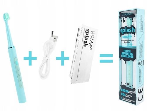 SZCZOTECZKA SONICZNA ELEKTRYCZNA DO ZĘBÓW DLA DZIECI 8+ VITAMMY SPLASH USB na Arena.pl