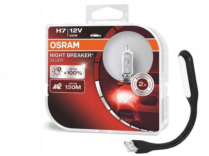 Osram Night Breaker Silver+100% H7 + Lampka USB zdjęcie 1