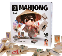 Gra Drewniana Edukacyjna Madżong 49 Elementów Dla Dzieci 900552 Qb700-007