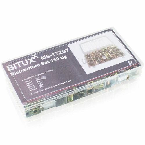 ZESTAW NITONAKRĘTEK OCYNKOWANE M3 M4 M5 M6 M8 M10 150 SZTUK 17207 na Arena.pl