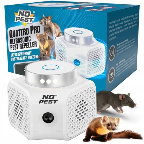 ULTRADŹWIĘKOWY ODSTRASZACZ KUN SZCZURÓW MYSZY GRYZONI NO PEST QUATTRO na Arena.pl