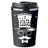 Kubek Termiczny Premium z Nadrukiem NAUCZYCIEL Z KLASĄ prezent 350ml KT_109