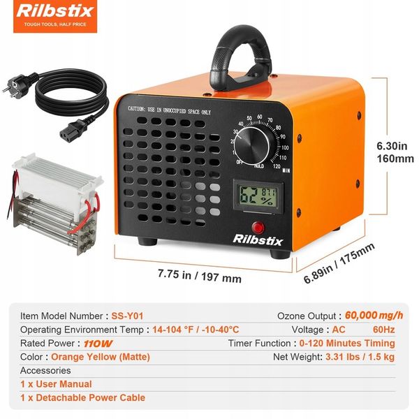 GENERATOR OZONU OZONATOR LEHMANN 60 000 MG/H TIMER zdjęcie 13