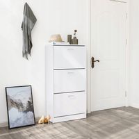 Szafka na buty biała regał półki do przedpokoju