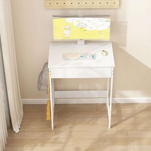 Biurko komputerowe białe małe dla dzieci stolik skandynawski loft 60cm na Arena.pl