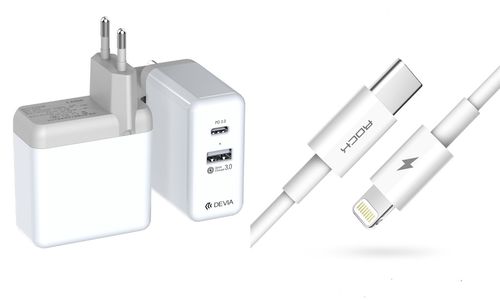 DEVIA SZYBKA Ładowarka USB-C KABEL IPHONE 8 X 36W na Arena.pl
