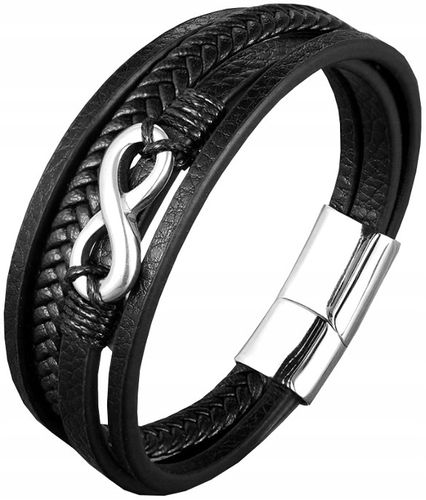 Bransoletka Nieskończoność Punk Warkocz Męska Stal na Arena.pl