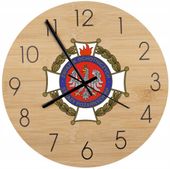 Bambusowy ZEGAR ścienny z nadrukiem dla instytucji państwowych - OSP