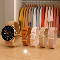 Smartwatch DAMSKI Złoty rozmowy sport Bluetooth menu PL zegarek 5 pasków