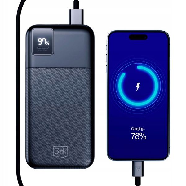 Powerbank 20000 mAh Multi-Charge USB-C & USB-A QC 3.0 - 3mk PowerHouse zdjęcie 7