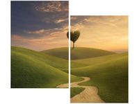 80X70CM DRZEWO SERCE DUO OBRAZ