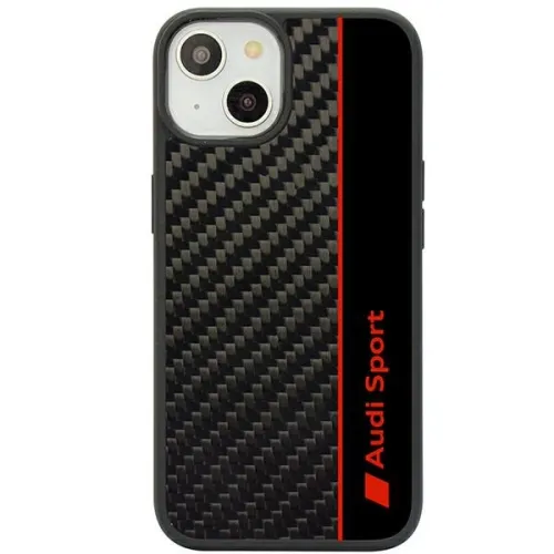 Etui Audi Carbon Fiber Stripe na iPhone 14 - czarne na Arena.pl