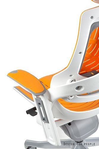 FOTEL OBROTOWY WAU BIAŁY ELASTOMER MANGO na Arena.pl